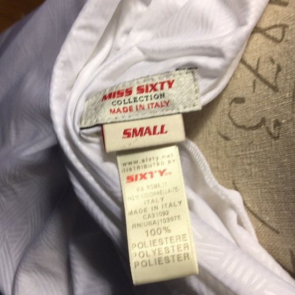 Miss Sixty white slouchy open back mini dress, S - Picture 7 of 8